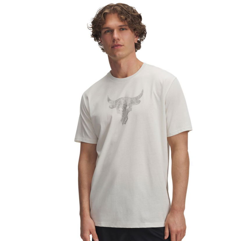 T-paita Under Armour Project Rock T-Shirt Valkoinen | 1383191-279