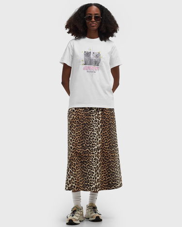 T-paita GANNI Kittens Relaxed T-Shirt With Print Valkoinen | T4060-151, 1