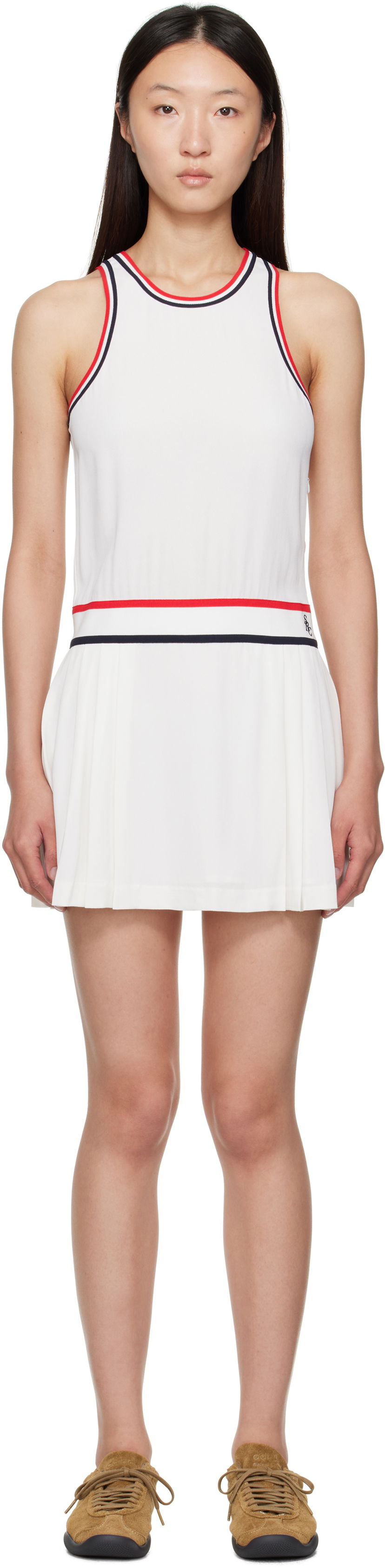 Mekko Sporty & Rich Sporty & Rich Phoebe Tennis Minidress Valkoinen | DR004602300WH36