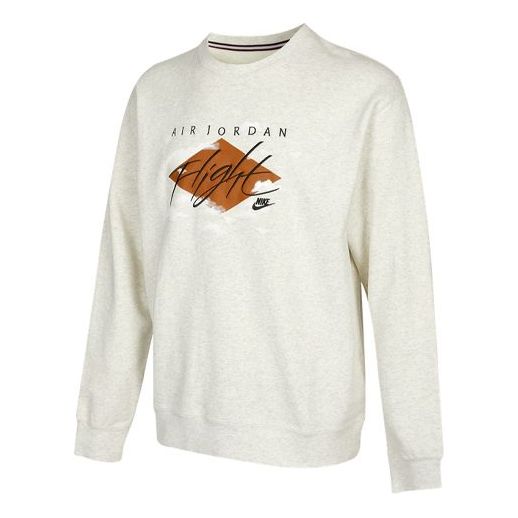 Villapaita Jordan Air Jordan Flight Logo Embroidered Sweatshirt Harmaa | DH9036-141
