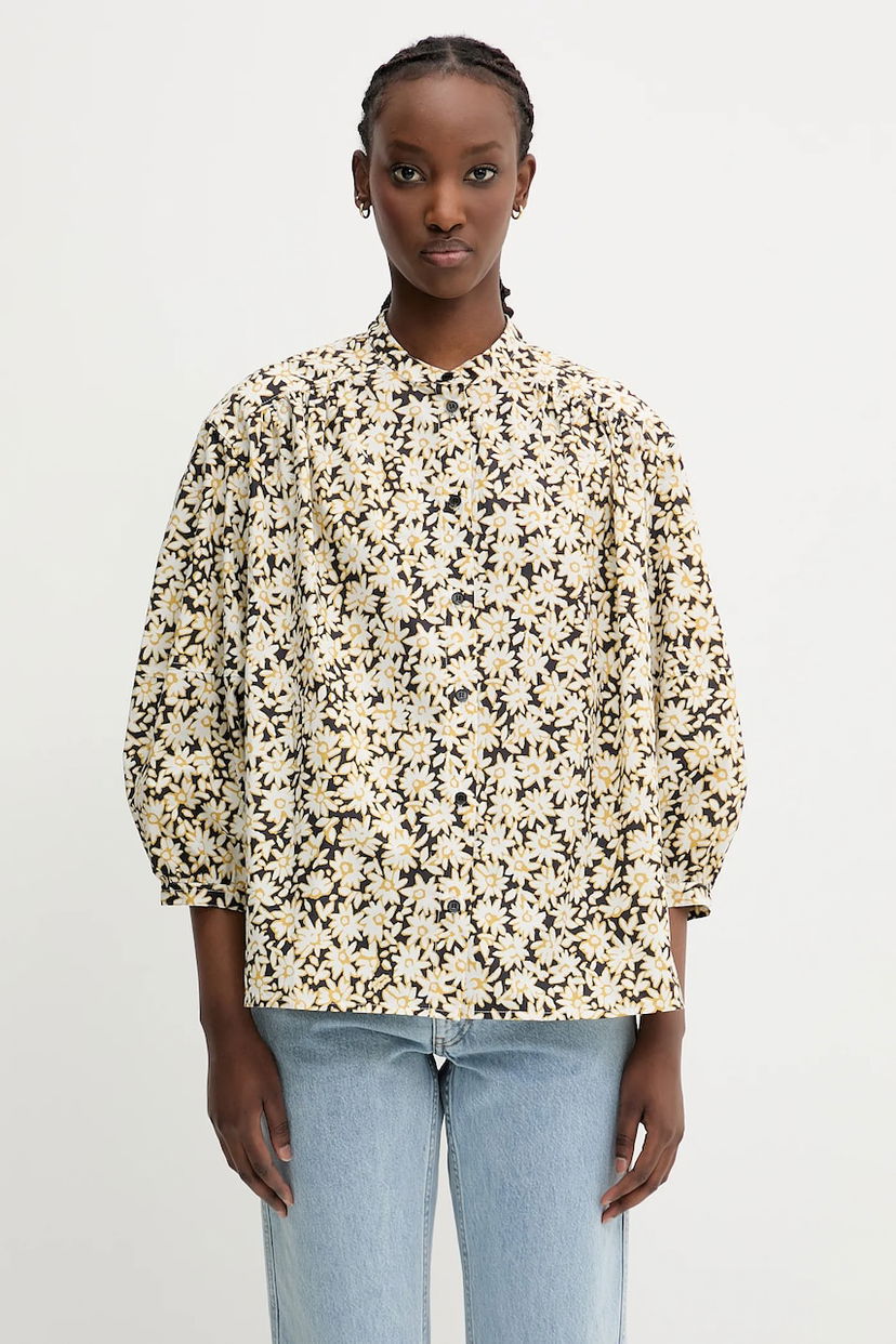 Paita MAISON KITSUNÉ Maison Kitsuné Maxi Sleeve Relaxed Fit Shirt Musta | OW00417WC5048