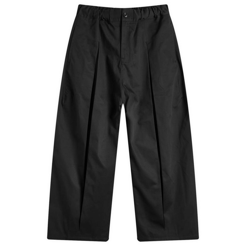 Housut sage NATION Sage Nation Box Pleat Trousers, Size Large Musta | S011-BLK