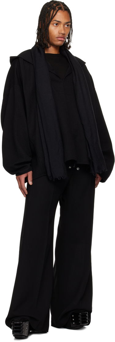 Takit Rick Owens Concordians LS Hip Kaftan Coat Musta | RR02E1726 DBC, 3