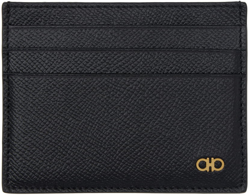 Lompakko FERRAGAMO Salvatore Ferragamo Gancini Card Holder Musta | 776843
