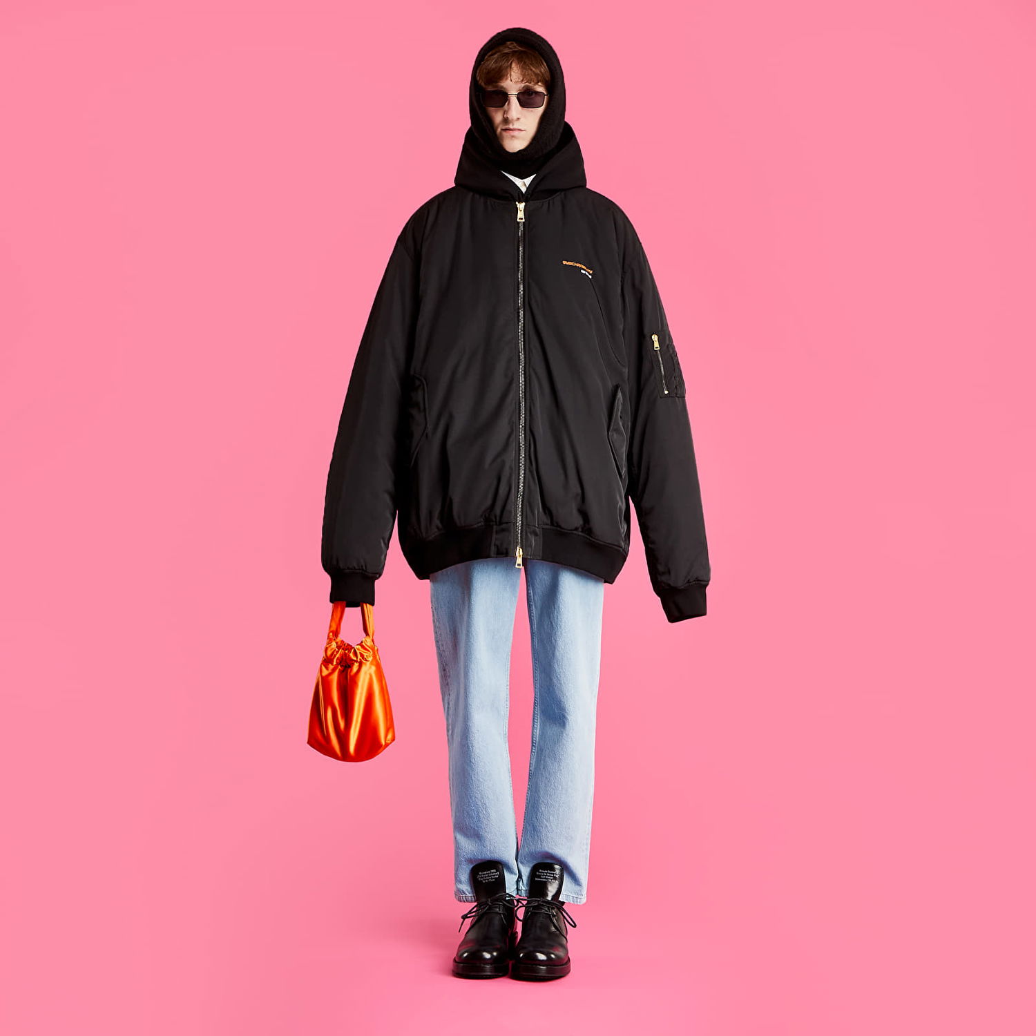 Bomber-takki RAF SIMONS Synchronicity Bomber Jacket Musta | 212-M621A-30060-0099, 0
