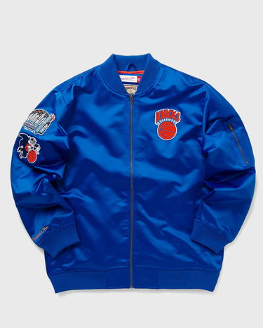 Bomber-takki Mitchell & Ness NBA LIGHTWEIGHT SATIN BOMBER VINTAGE LOGO NEW YORK KNICKS Sininen | SJKT6599-NYKYYPPPROYA, 0