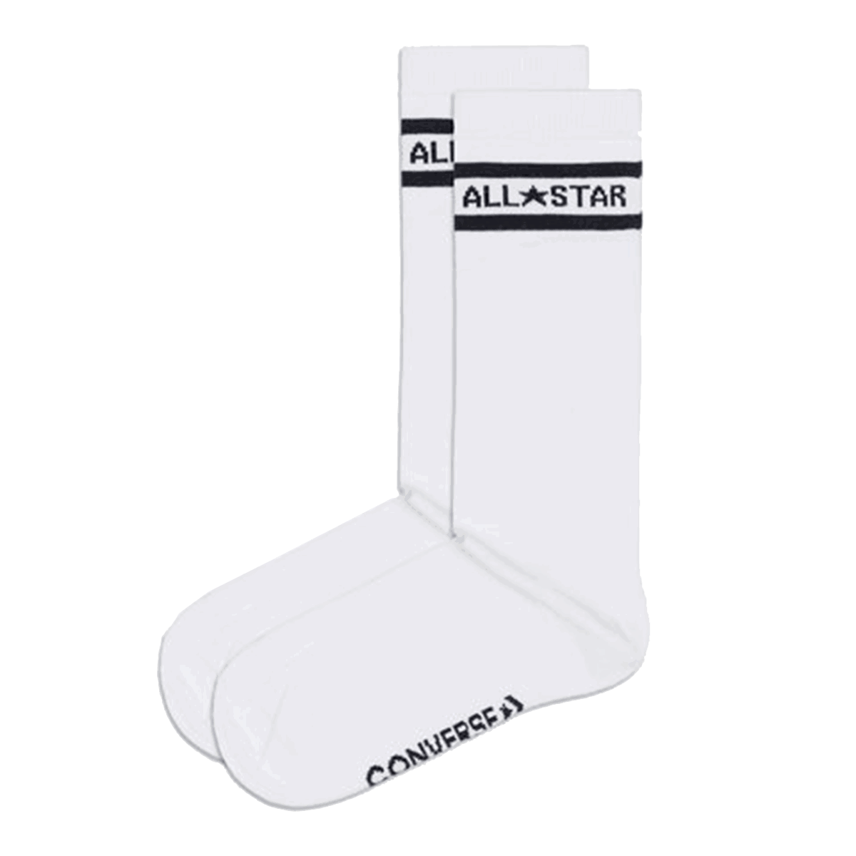 Sukat Converse ALL STAR DOUBLE STRIPE CREW Socks Valkoinen | E1026W-2010, 0