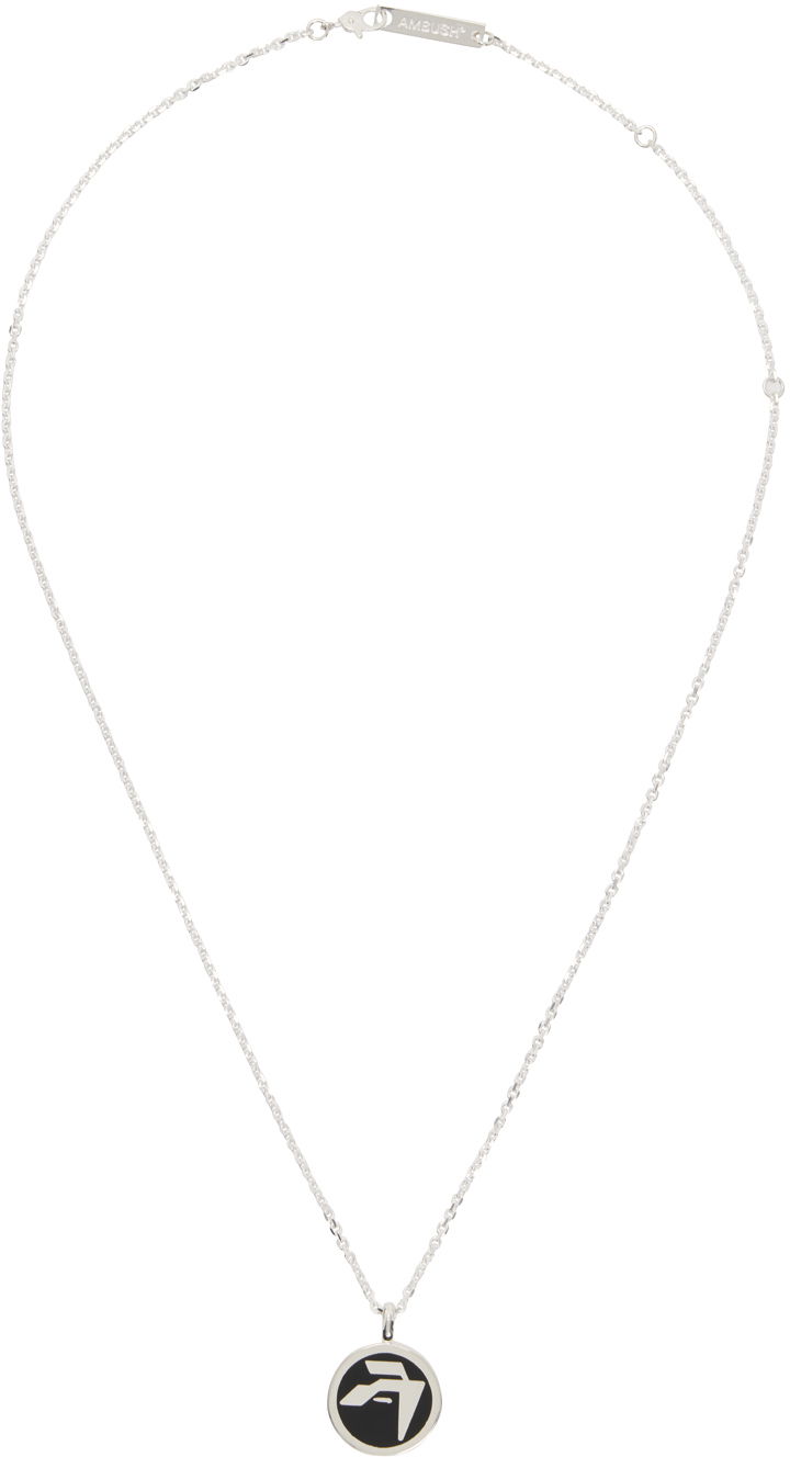 Kaulakoru Ambush Epoxy Amblem Charm Necklace Harmaa | BMOB00ES24SIL0011000