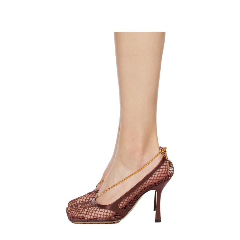 Tennarit ja kengät Bottega Veneta Stretch Heeled Sandals "Burgundy" Burgundia | 578321 VBPS1