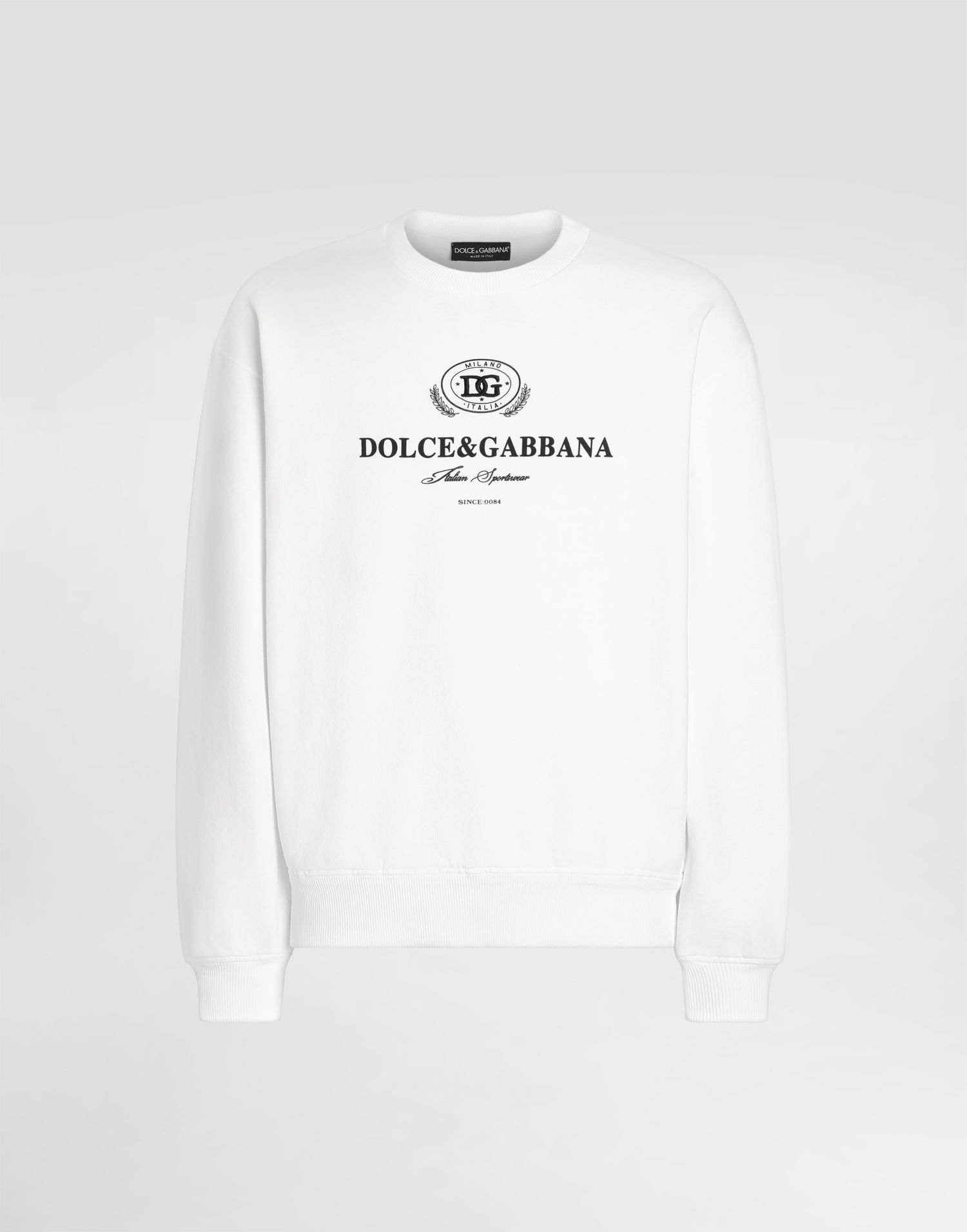 Huppari Dolce & Gabbana Sweatshirt With Print And Embroidery Valkoinen | G9AHSZG7PBFW0800, 0