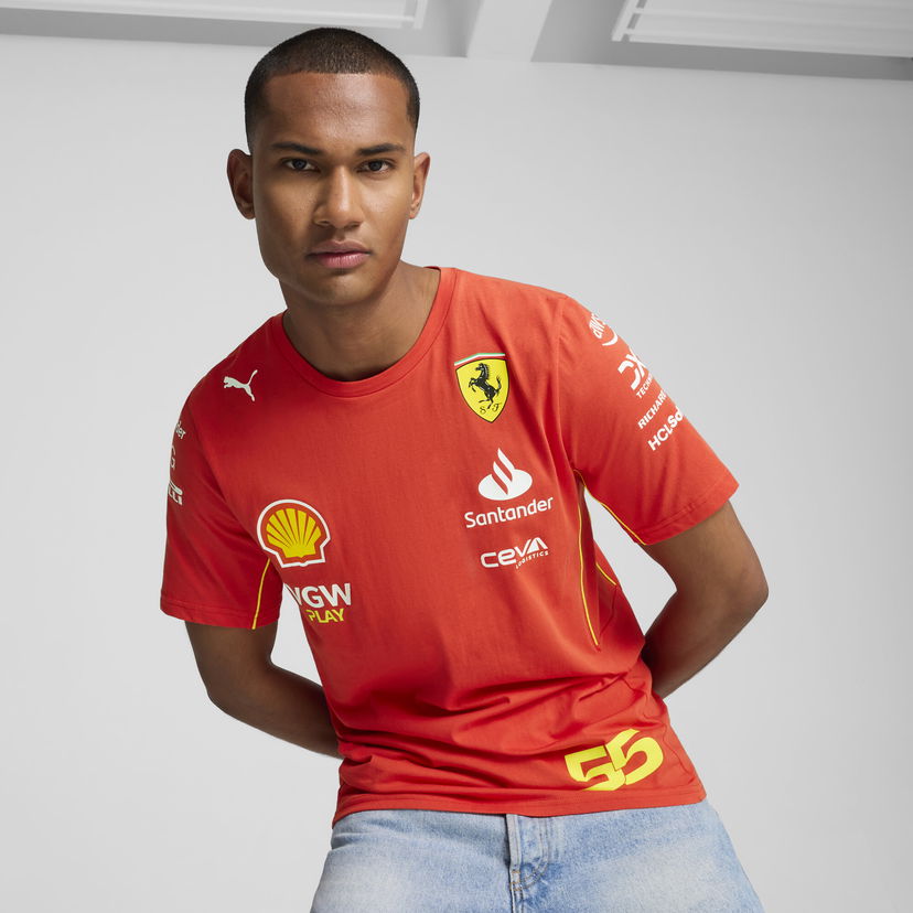 T-paita Puma Scuderia Ferrari Sainz T-Shirt Punainen | 763604_01