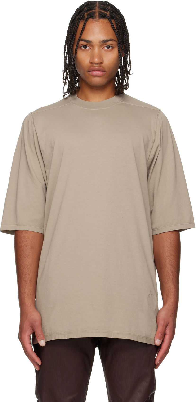 T-paita Rick Owens Concordians Oversized T-Shirt Beige | DU02E7262 FSLP