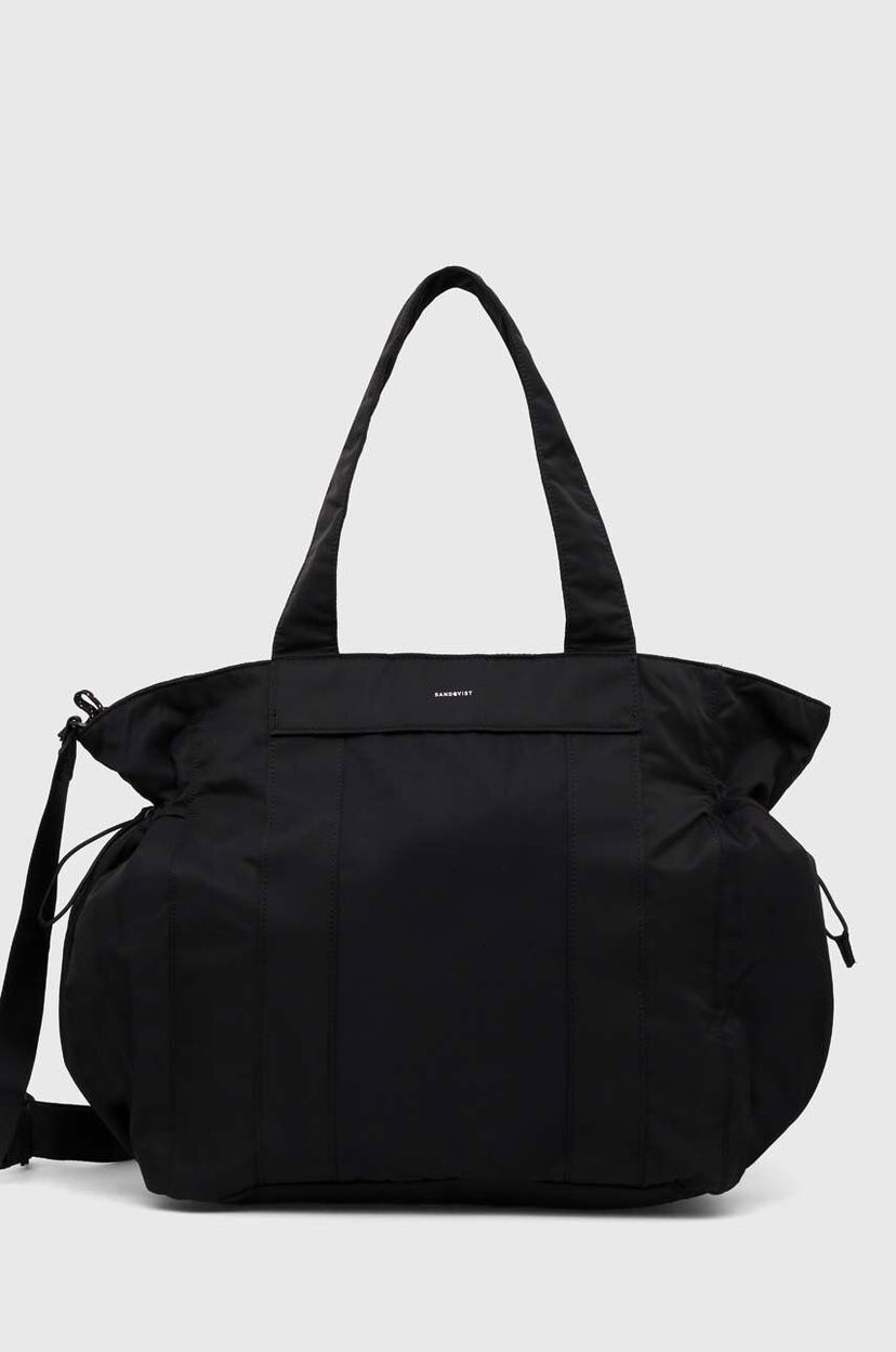 Kangaskassi Sandqvist Sigrid Tote Bag Musta | SQA1881