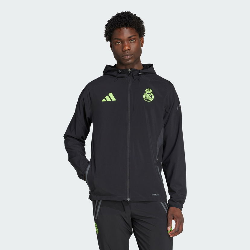 Takki adidas Performance Real Madrid Tiro 25 Pro Vis Tech Travel Jacket Musta | JV5324