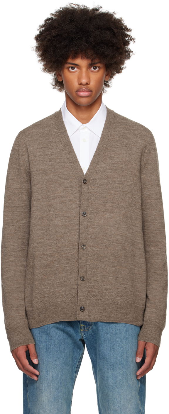 Villapaita Maison Margiela Elbow Patch Cardigan Ruskea | S50HP0012 M13062