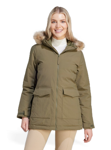 Parka adidas Performance Sportswear Parka Hooded Fur Vihreä | IJ8259