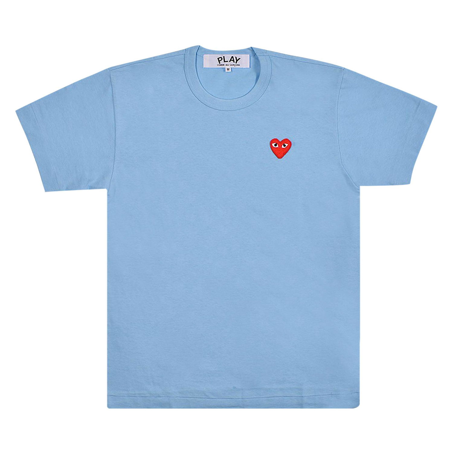 T-paita Comme des Garçons PLAY Pastelle Red Emblem T-Shirt Sininen | AZ T272 051 1, 1