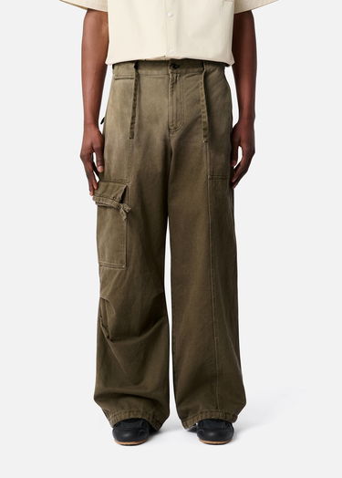 Cargo housut AXEL ARIGATO Dax Faded Wide-Leg Cargo Trousers Vihreä | A3306001, 2