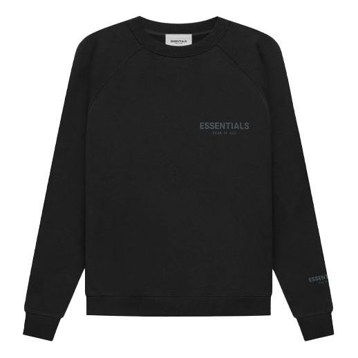 Villapaita Fear of God Essentials Pullover Crewneck Sweatshirt Musta | FOG-FW21-172