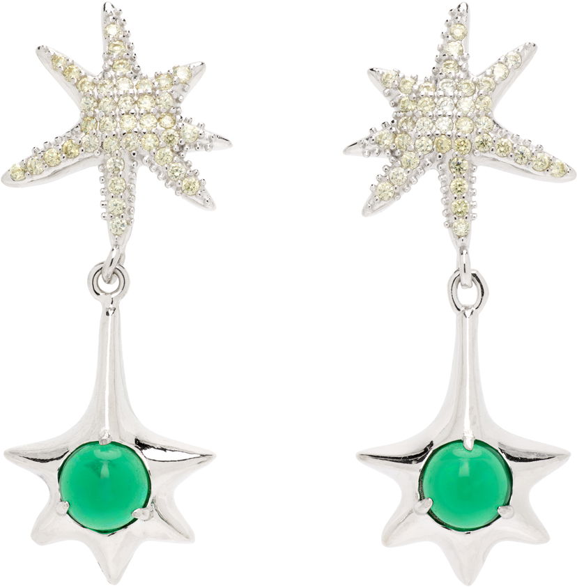 Korvakorut Collina Strada Collina Strada Star Drop Chrysoprase Earrings Vihreä | XX1095