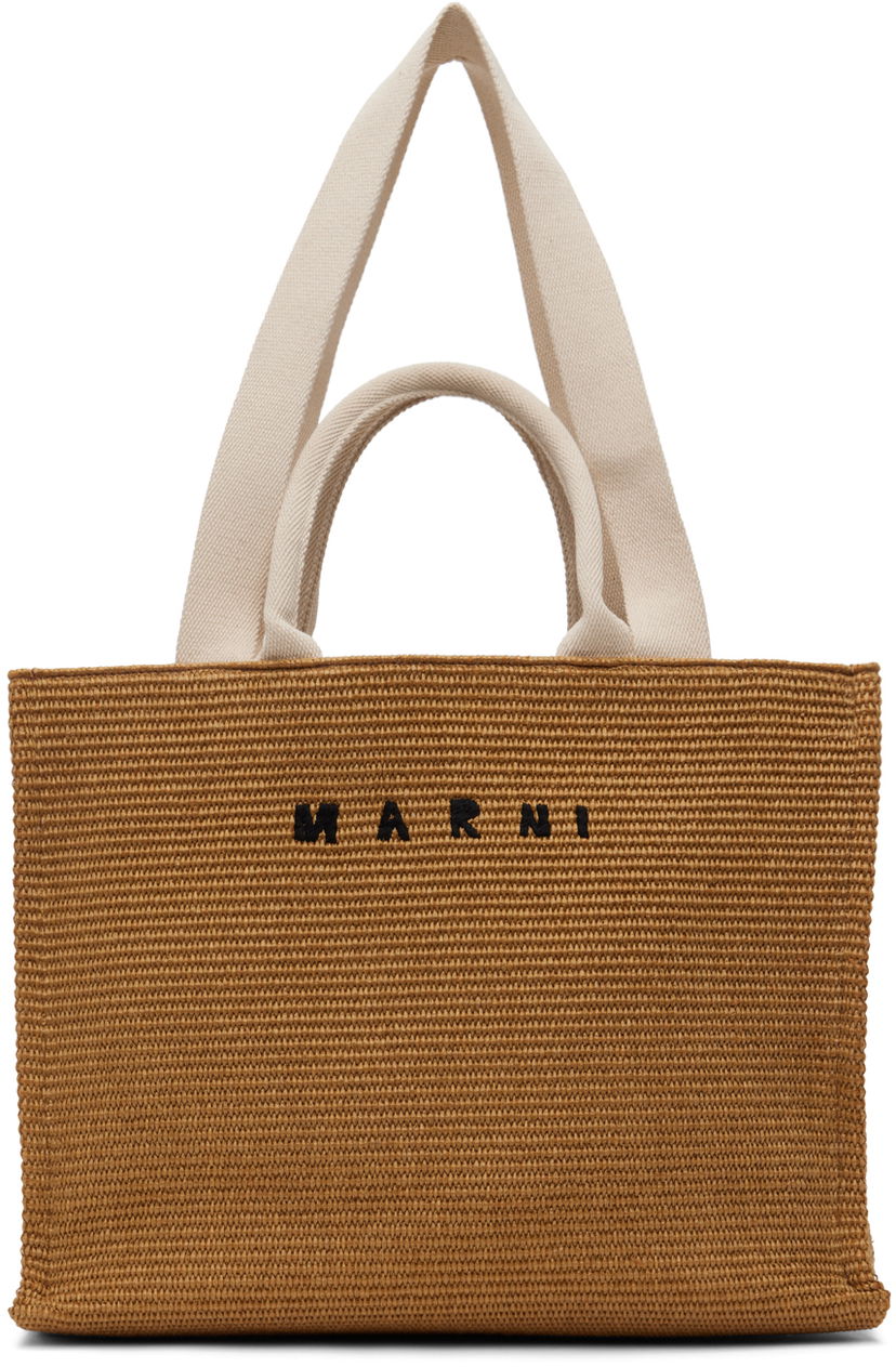 Kangaskassi Marni East-West Tote Bag Ruskea | SHMQ0034U1 P3860