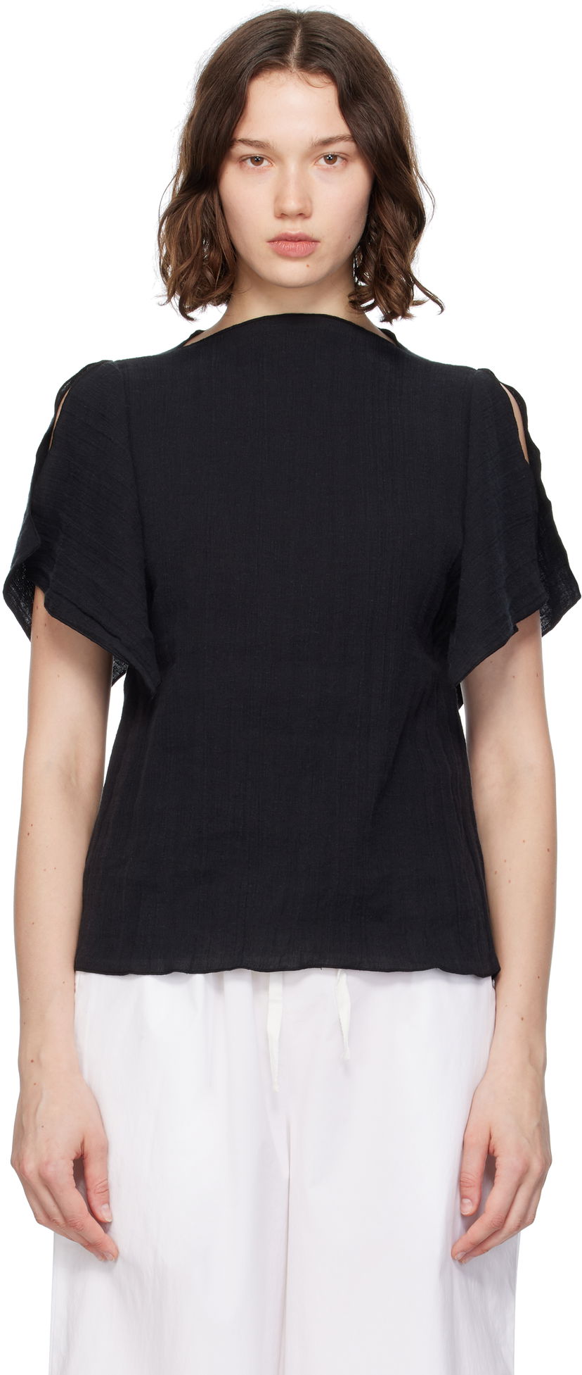 T-paita Baserange Baserange Folio Short Sleeve Top Musta | TOFO-LC-SU25