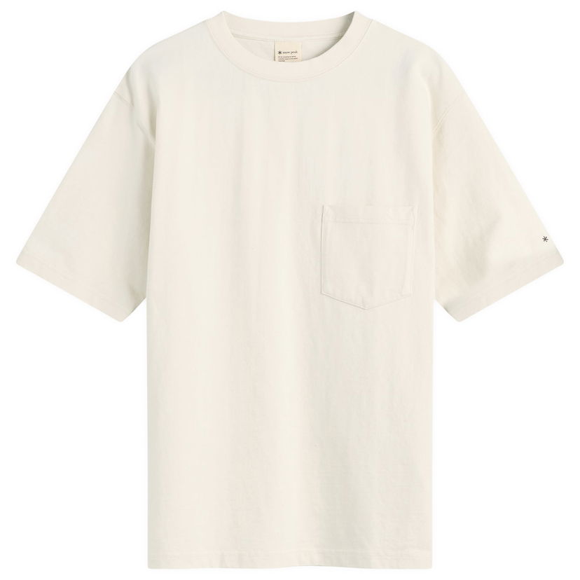 T-paita Snow Peak Recycled Cotton Heavy T-Shirt Valkoinen | TS-25SU4020-OAT