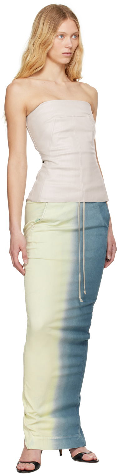 Hame Rick Owens Rick Owens DRKSHDW Pull On Pillar Maxi Skirt Sininen | DS01E3332 SDDE, 3