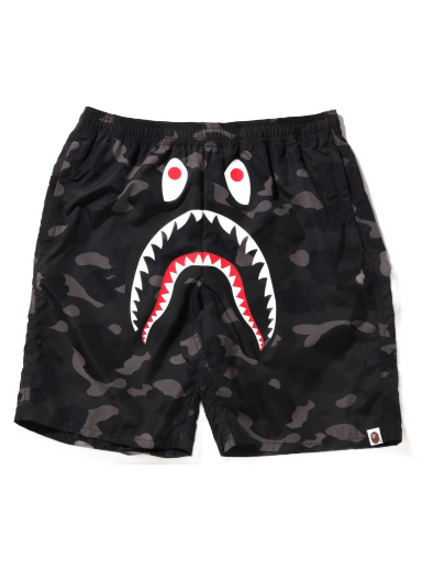 Shortsit BAPE Color Camo Shark Beach Shorts Musta | 1I30-153-016