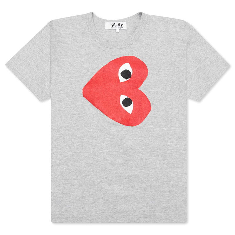 T-paita Comme des Garçons Play Sideways Heart T-Shirt Harmaa | AZ-T263-051-1, 0