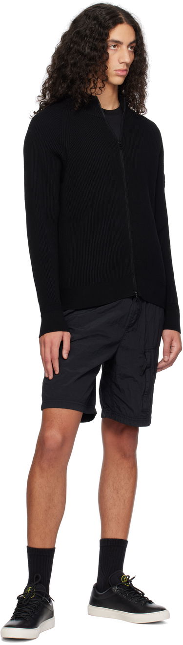 Villapaita Stone Island Full Rib RWS Wool Zip-Up Jacket Musta | 8115519C2, 4