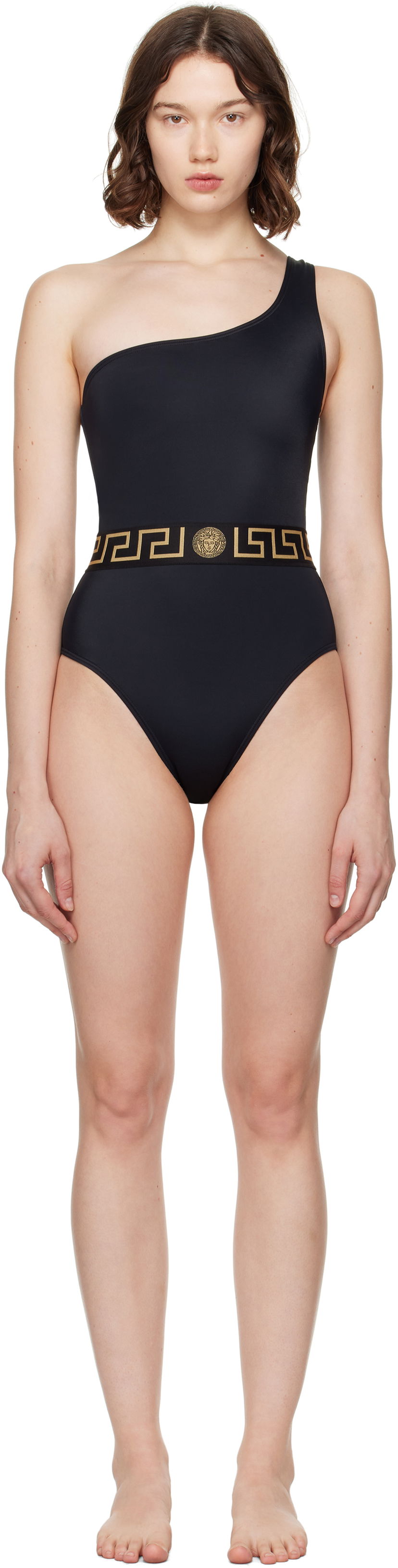 Uimapuvut Versace Greca Border One-Piece Swimsuit Musta | 1020488_1A11119