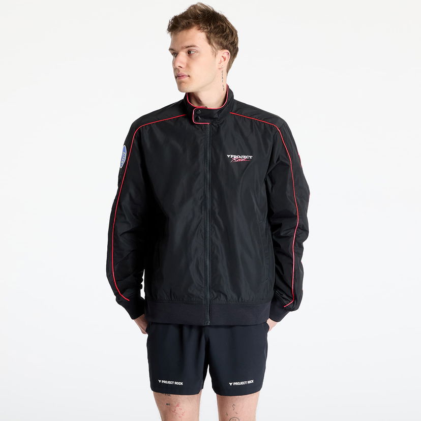 Bomber-takki Under Armour Project Rock Warmup Jacket Musta | 1389931-001