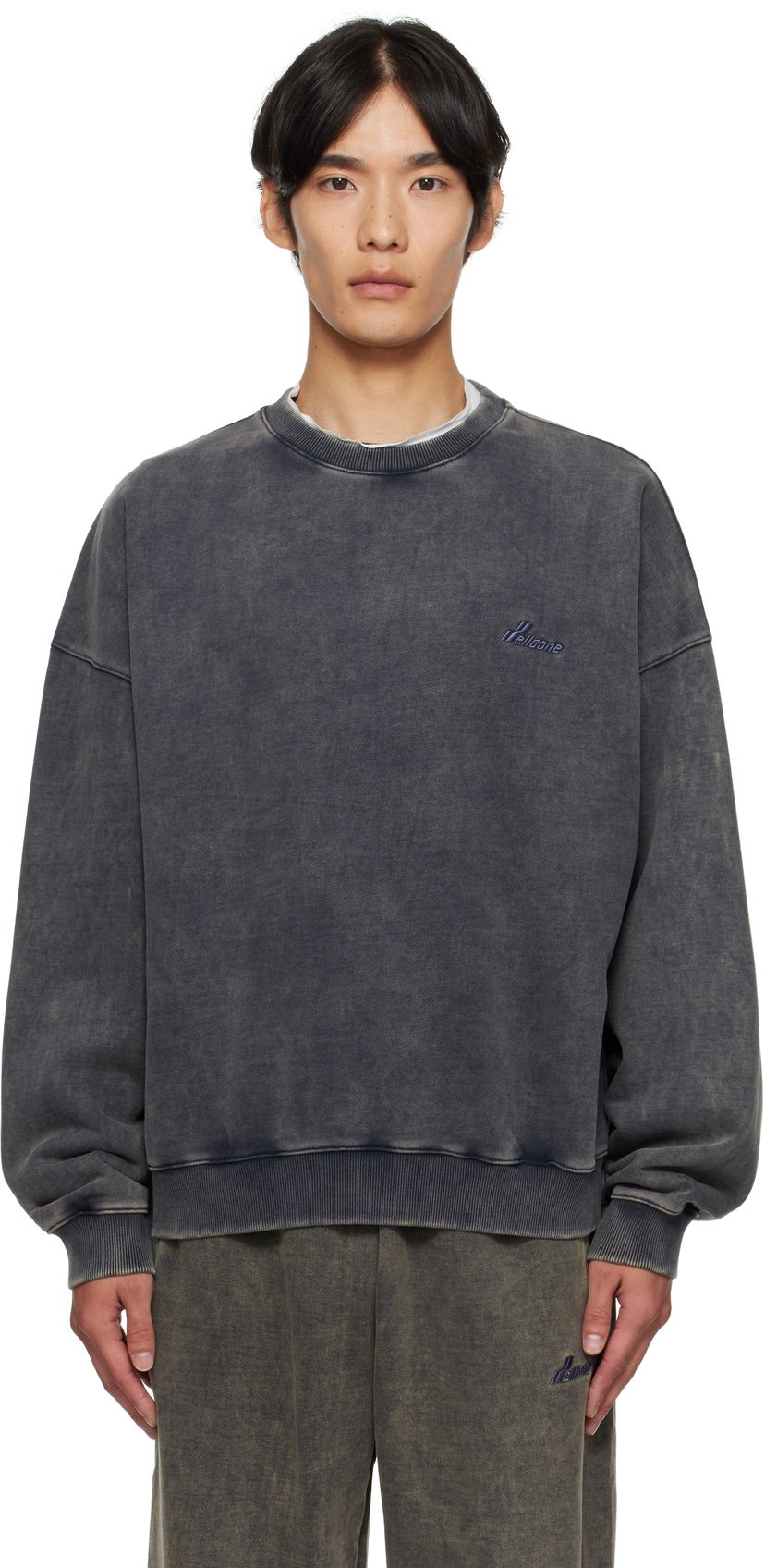 Huppari We11done We11done Bleached Sweatshirt Harmaa | WD-TS2-25-785-U-DN