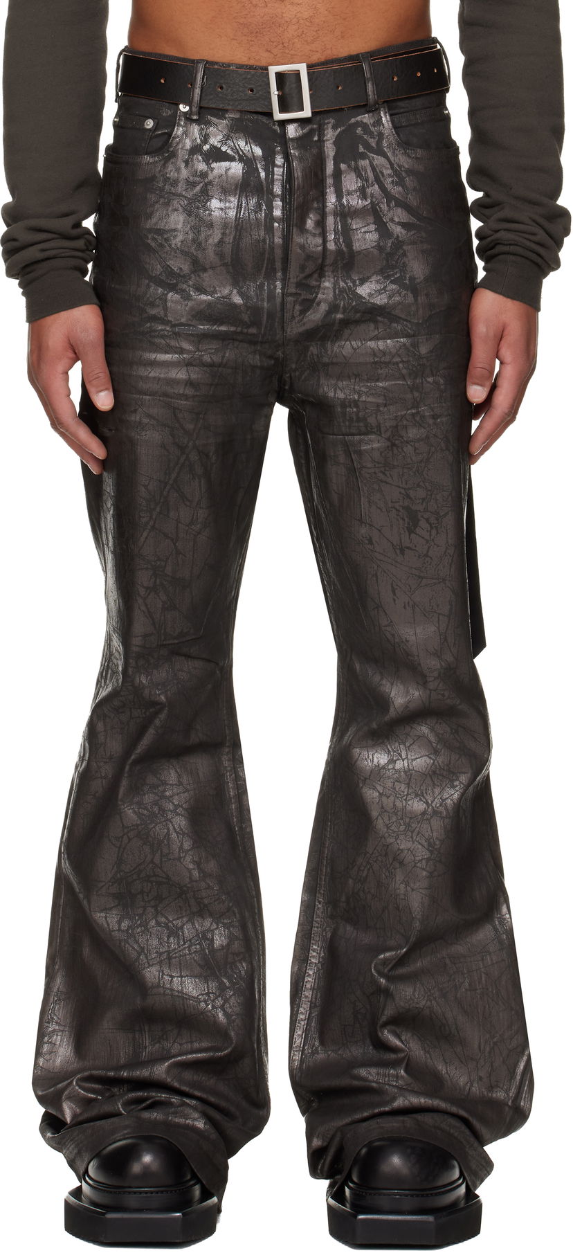 Jeans Rick Owens Rick Owens DRKSHDW Concordians Bolan Bootcut Jeans Metallinen | DU02E7365 SBZMC