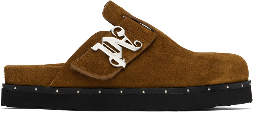 Asusteet Palm Angels Palm Angels Studded 'PA' Mules Ruskea | PWIJ007R24LEA0026000