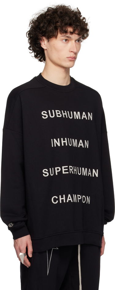 Huppari Rick Owens Rick Owens Champion Edition Jumbo Sweatshirt Musta | CM01E1669 CHFE FELPA, 1
