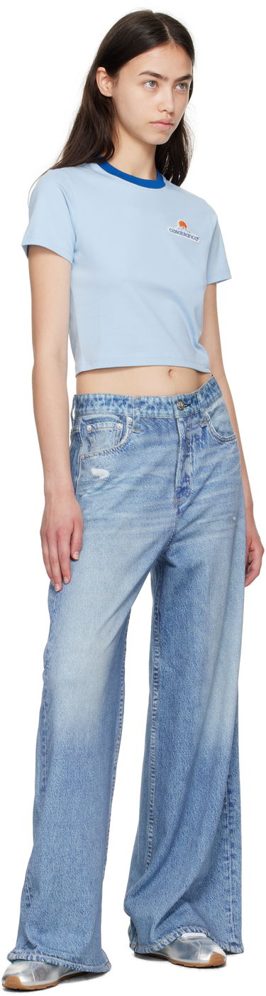 Crop top Casablanca Casablanca Montage Cropped T-Shirt Sininen | WPF25-JTS-009-02, 3