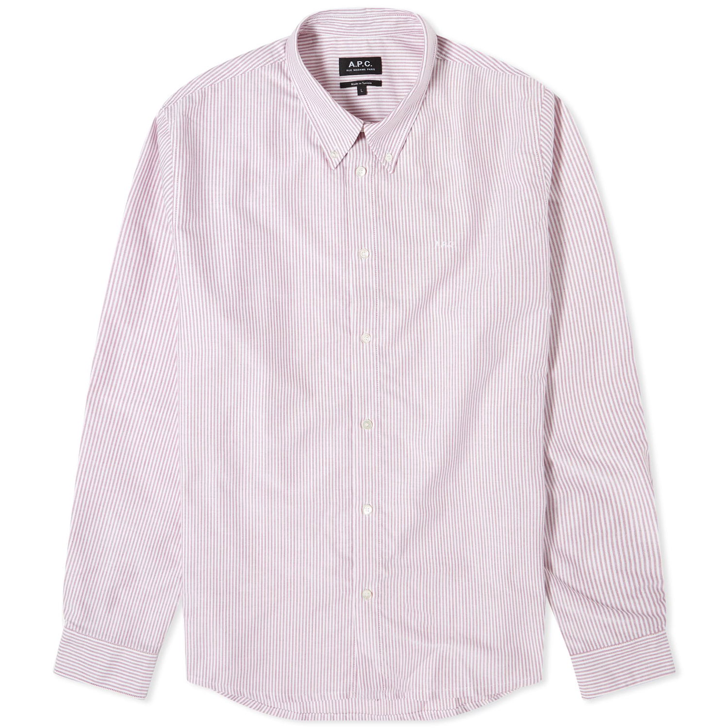 Paita A.P.C. Greg Log Button Down Stripe Shirt Punainen | COGUH-H12499-GAB, 0