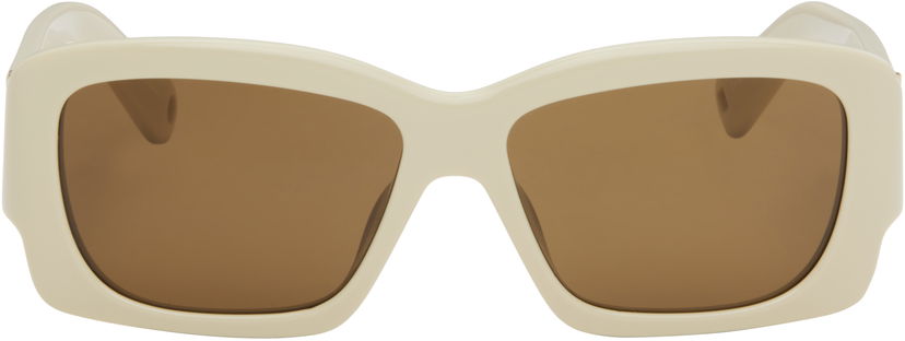 Aurinkolasit Jacquemus 'Les lunettes Croisière' Square Sunglasses Beige | JAC60C2SUN