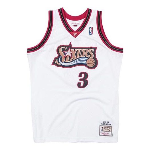 Jersey Mitchell & Ness Mitchell & Ness 76ers Basketball Jersey Valkoinen | AJY4CP19162-P76WHIT97AIV