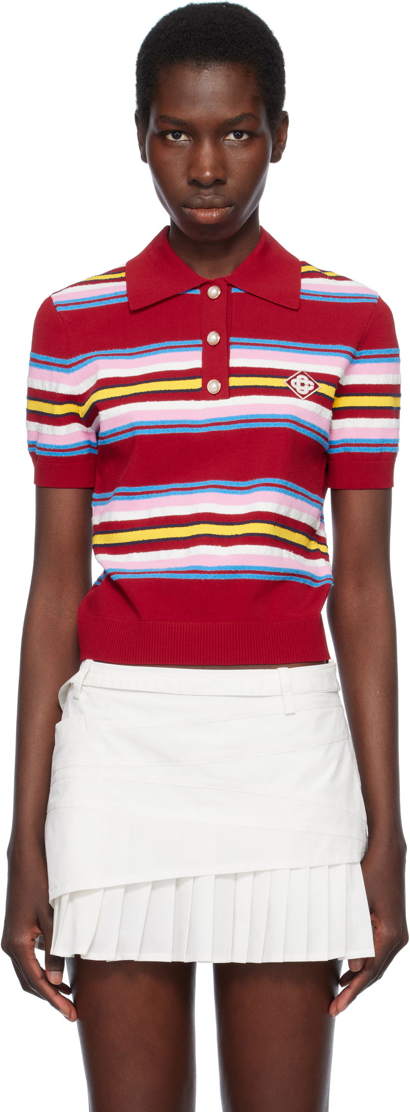 Poolopaita Casablanca Casablanca Stripe Polo Punainen | WS25-KW-946-01