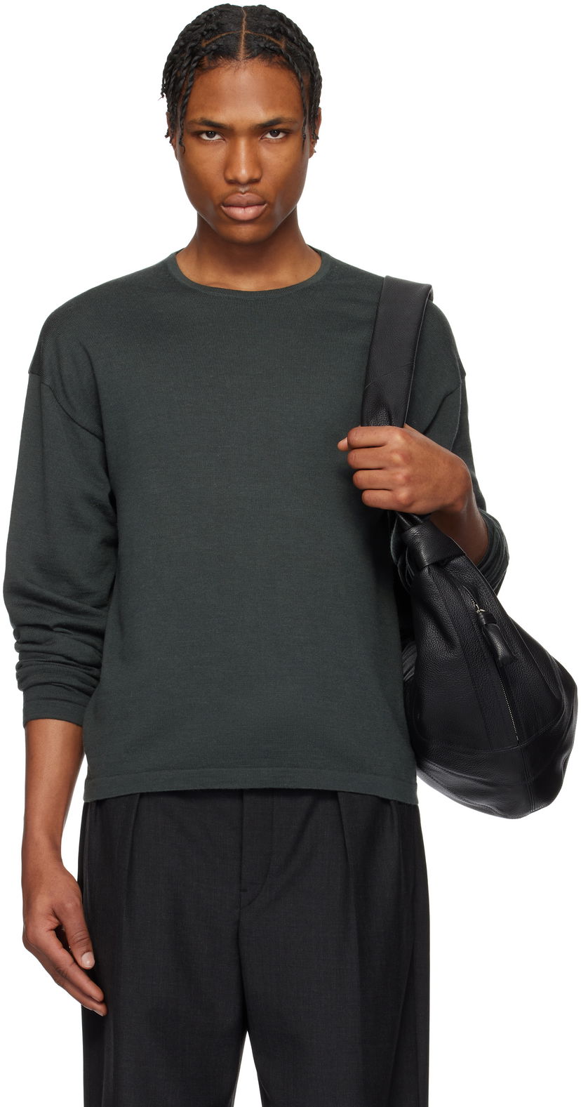 Villapaita LEMAIRE Lemaire Crew Neck Sweater Vihreä | TO1359 LK087
