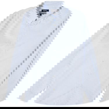 Paita A.P.C. Greg Log Button Down Stripe Shirt Sininen | COGUH-H12499-IAA, 0