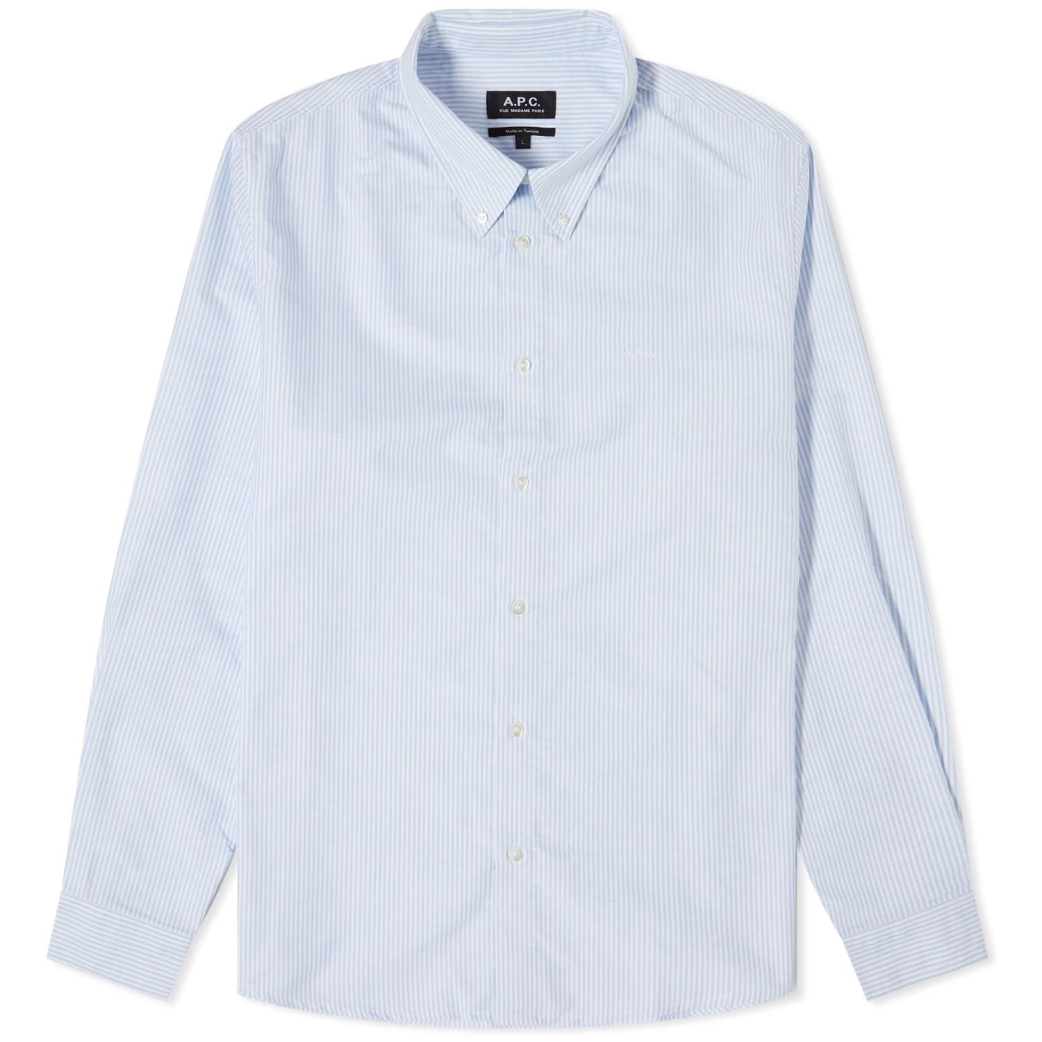 Paita A.P.C. Greg Log Button Down Stripe Shirt Sininen | COGUH-H12499-IAA, 0
