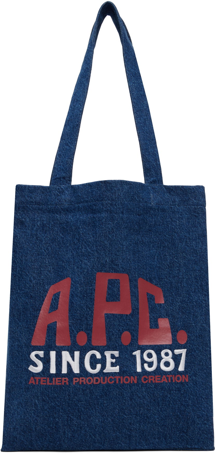 Kangaskassi A.P.C. A.P.C. Lou Carpenter Denim Tote Bag Sininen | COHTD-M61990