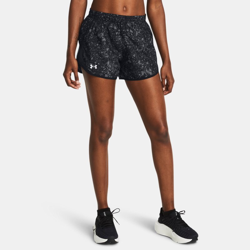 Shortsit Under Armour Fly-By Shorts mit Aufdruck für Damen (8 cm) Schwarz Musta | 1382439-001