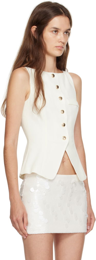 Liivi GUIZIO Guizio Troyes Sleeveless Peplum Top Valkoinen | P25107W142, 1