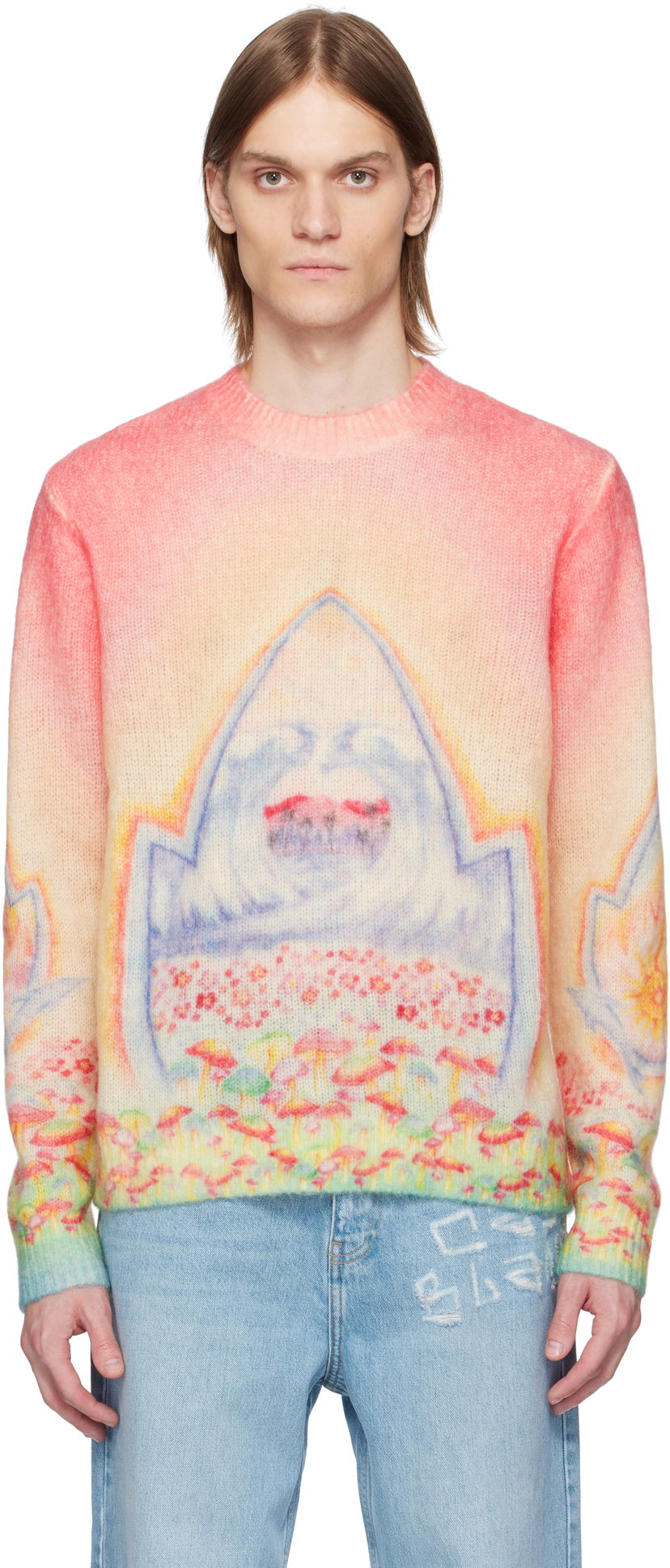 Villapaita Casablanca Casablanca Psychedelic Nirvana Knit Sweater Vaaleanpunainen | MS25-KW-922-01