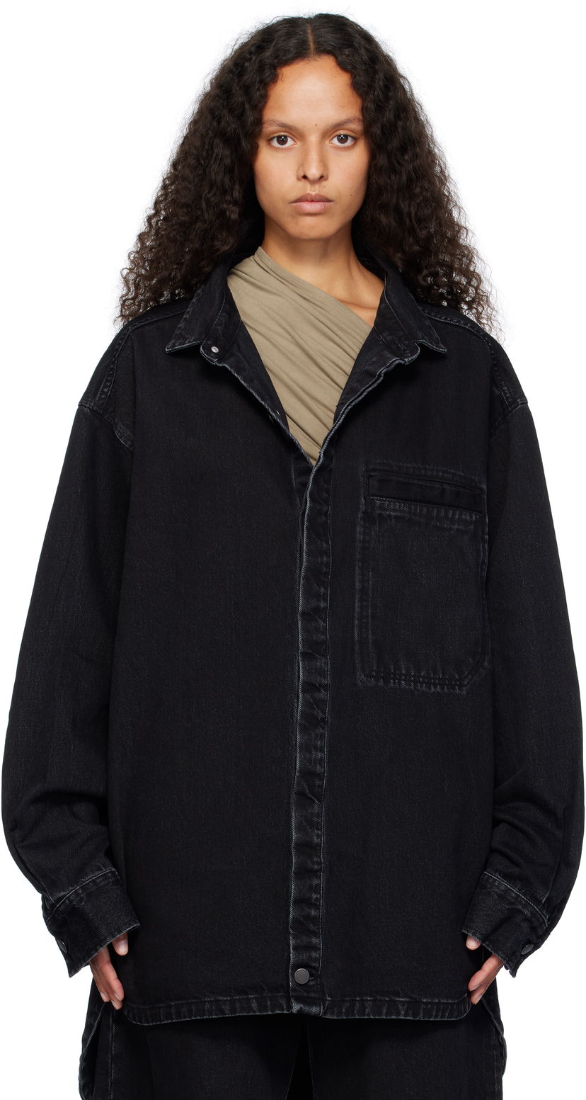 Paita Entire Studios Herculean Denim Shirt Musta | ES2564MA
